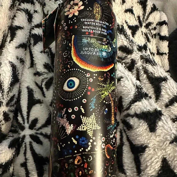 Starbucks x Farm Rio Black Vacuum Insulated Water Bottle with Colorful Design - Picture 2 of 2